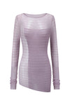 SWAYING 25 Early Autumn Micro-transparent Slim Fit Sweater SW-SW25PF1T06C3-ZI Purple (SW25PF1T06)